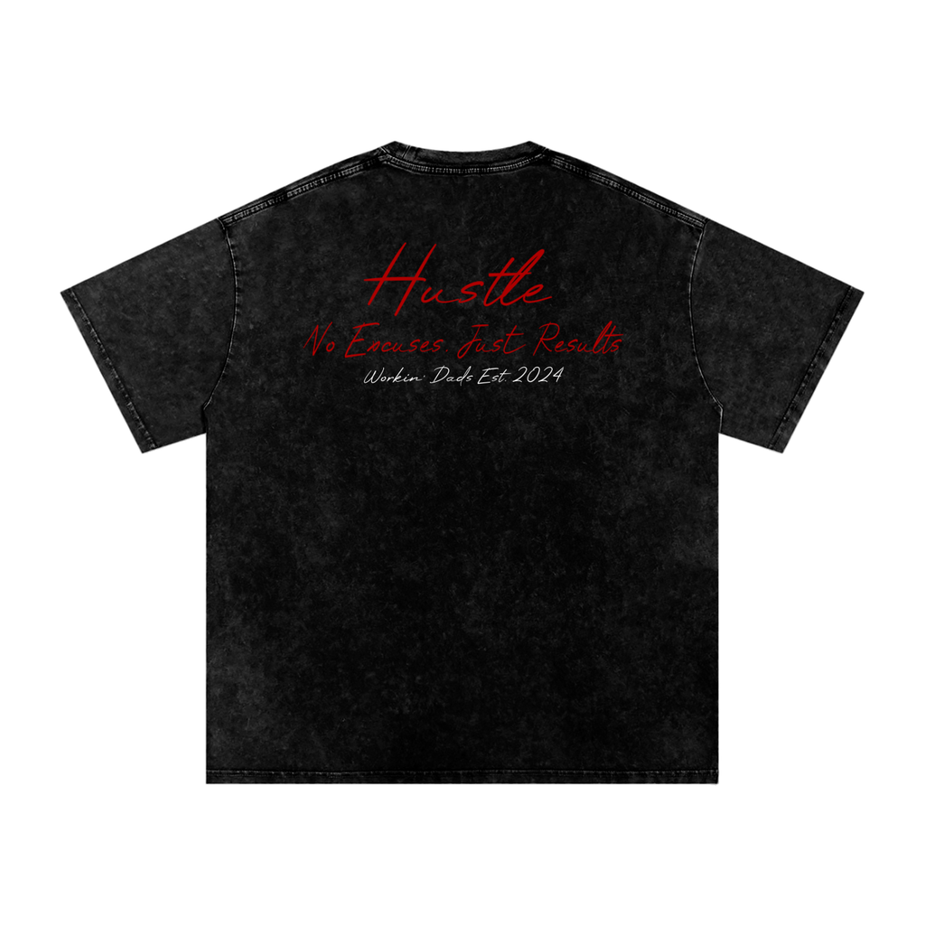 Workin' Dads Hustle Washed Oversized Cotton T-Shirt